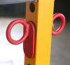 a close-up of a yellow and red pipe
